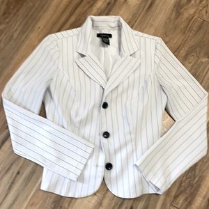 Skirt Suit white with black stripes